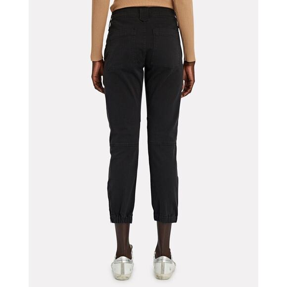 Frame Size 23 Moto Zip Crop Pants Washed Black - Picture 3 of 11